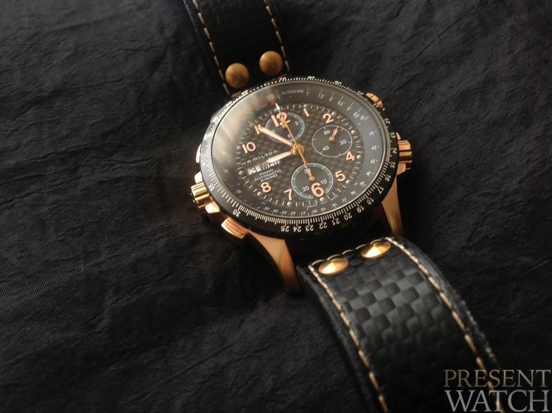 Hamilton Swiss Khaki X-Wind Automatic H776961 Chronograph PVD Rose Gold Watch EC  
